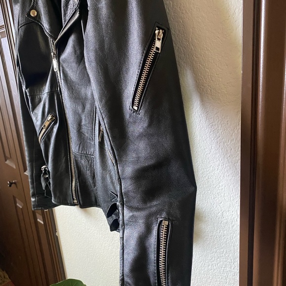 Pele Che Coco Hepburn Leather Bomber Motorcycle Jacket - Picture 7 of 12